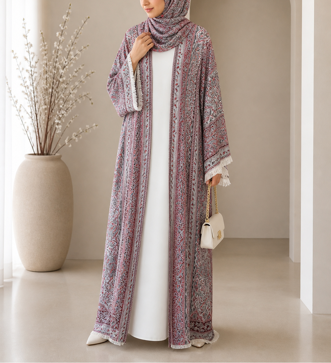 Pashmina Abaya - Lavender