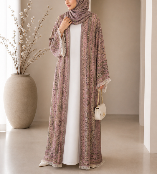 Pashmina Abaya - Mauve