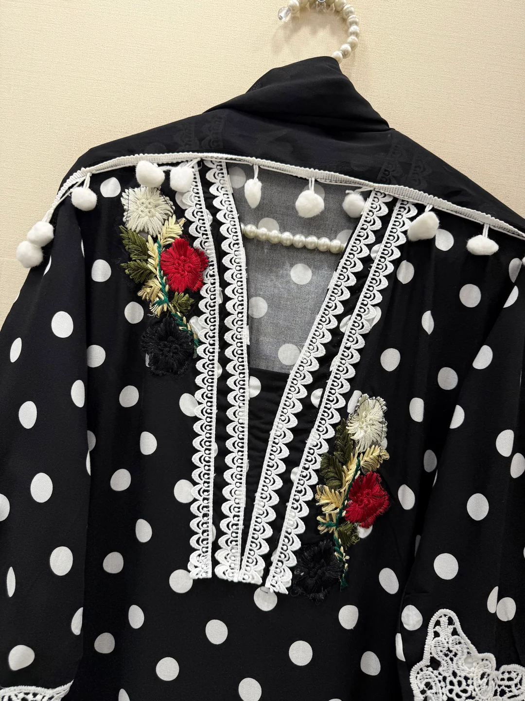 Meher Polka Dot Farshi Suit – 3 Piece