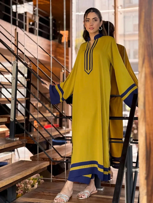Zayra Mustard Pakistani Co-ord Set