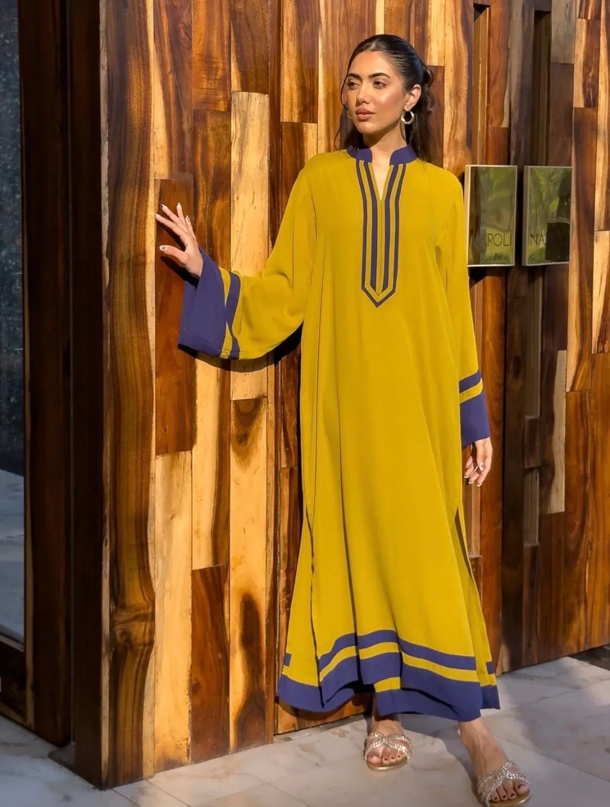 Zayra Mustard Pakistani Co-ord Set