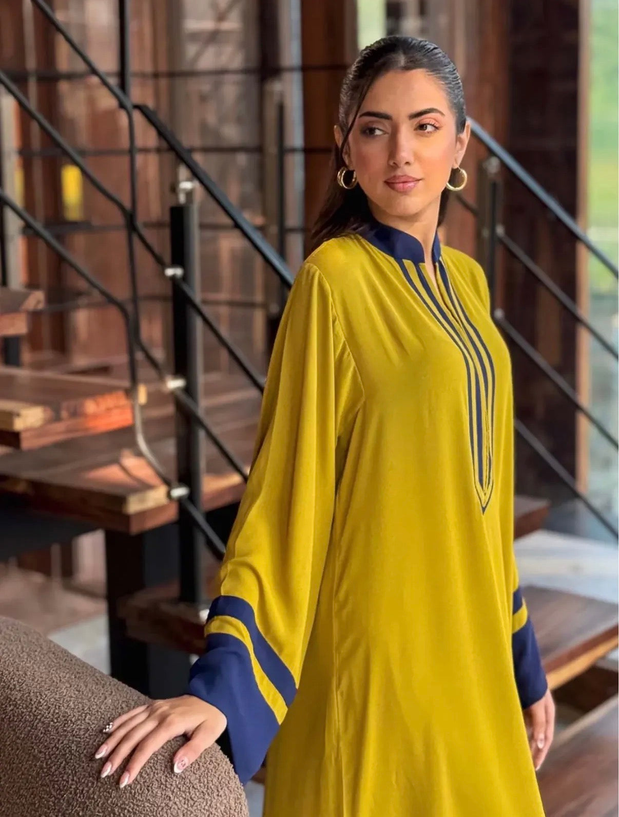 Zayra Mustard Pakistani Co-ord Set