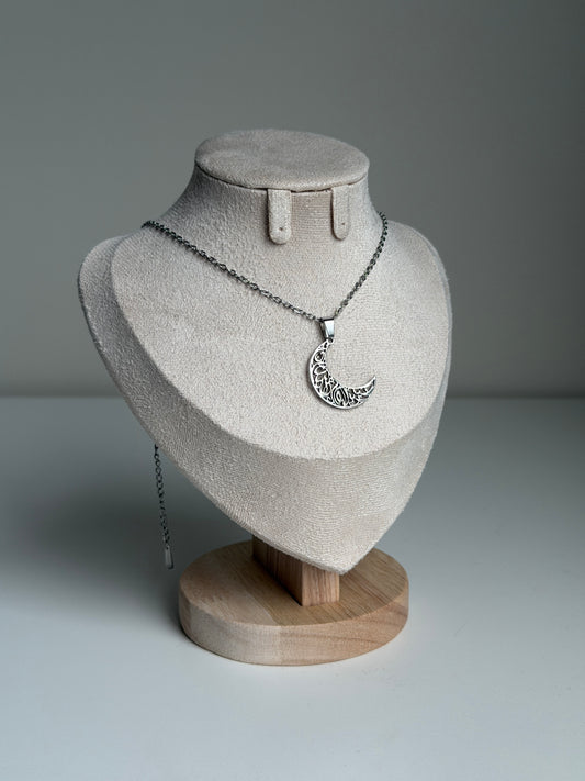 Sabar Moon Necklace - Silver