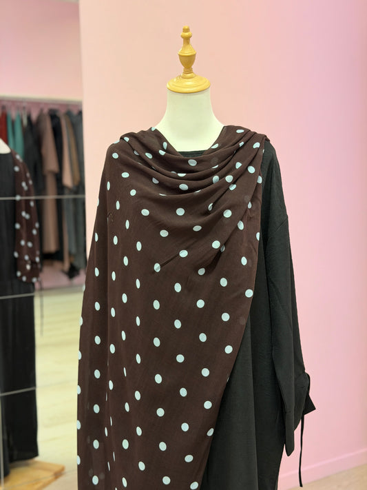 PRINTED MODAL - DARKBROWN POLKA DOT