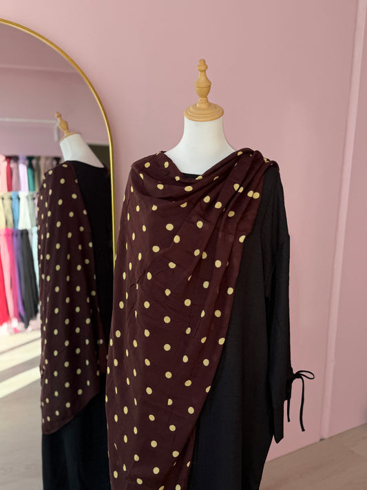 PRINTED MODAL - BROWN POLKA DOT