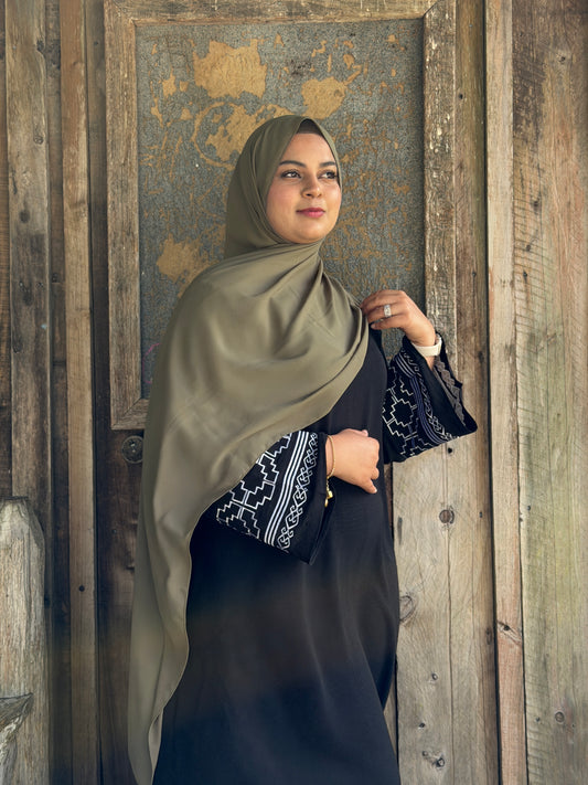 Premium Chiffon Hijab – Olive