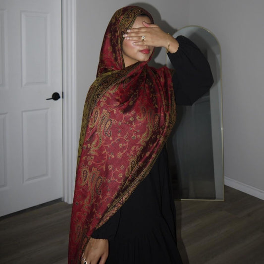 Pashmina Shawl - Burgundy