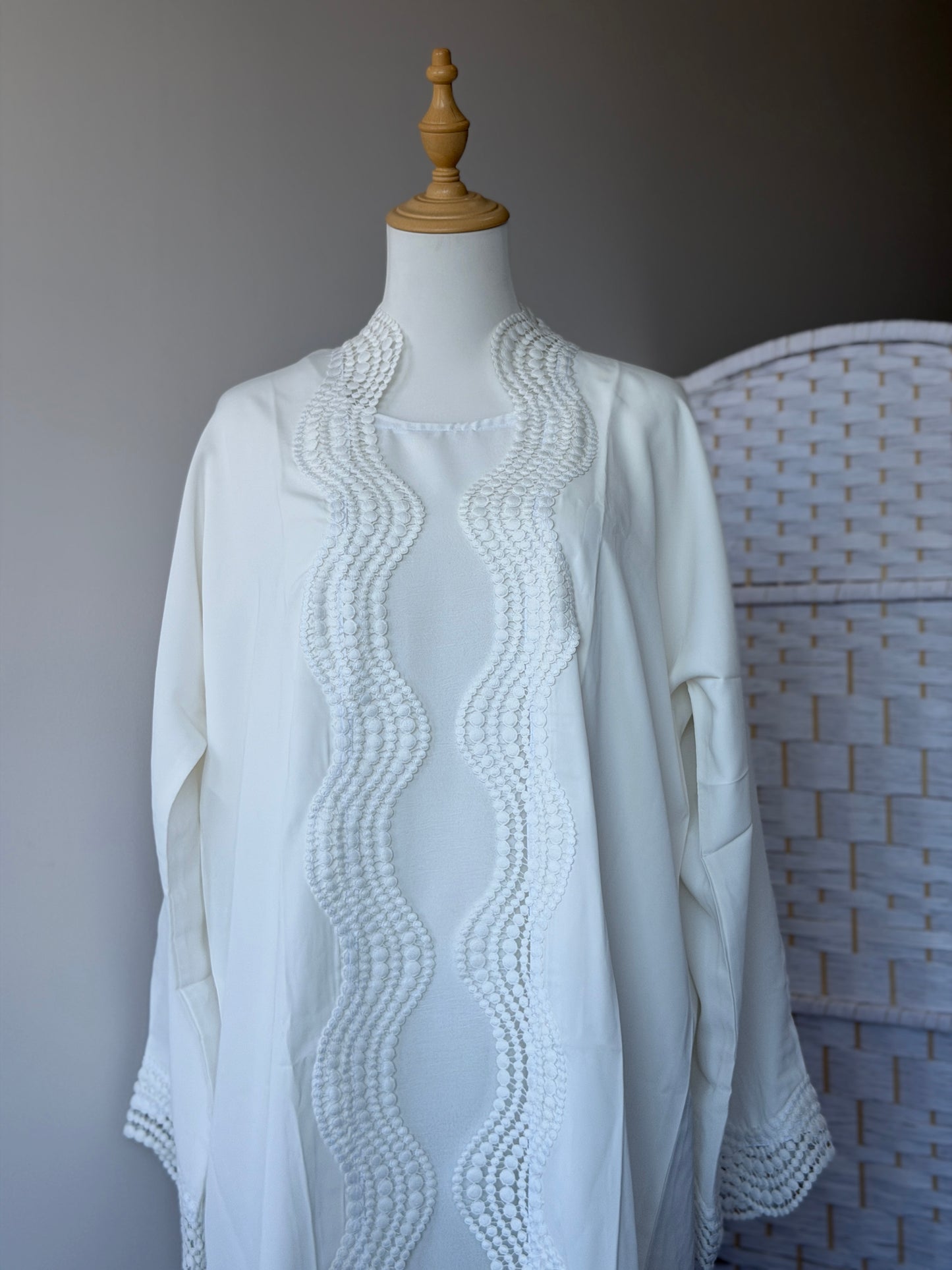 Dubai Abaya - Safaa [White]