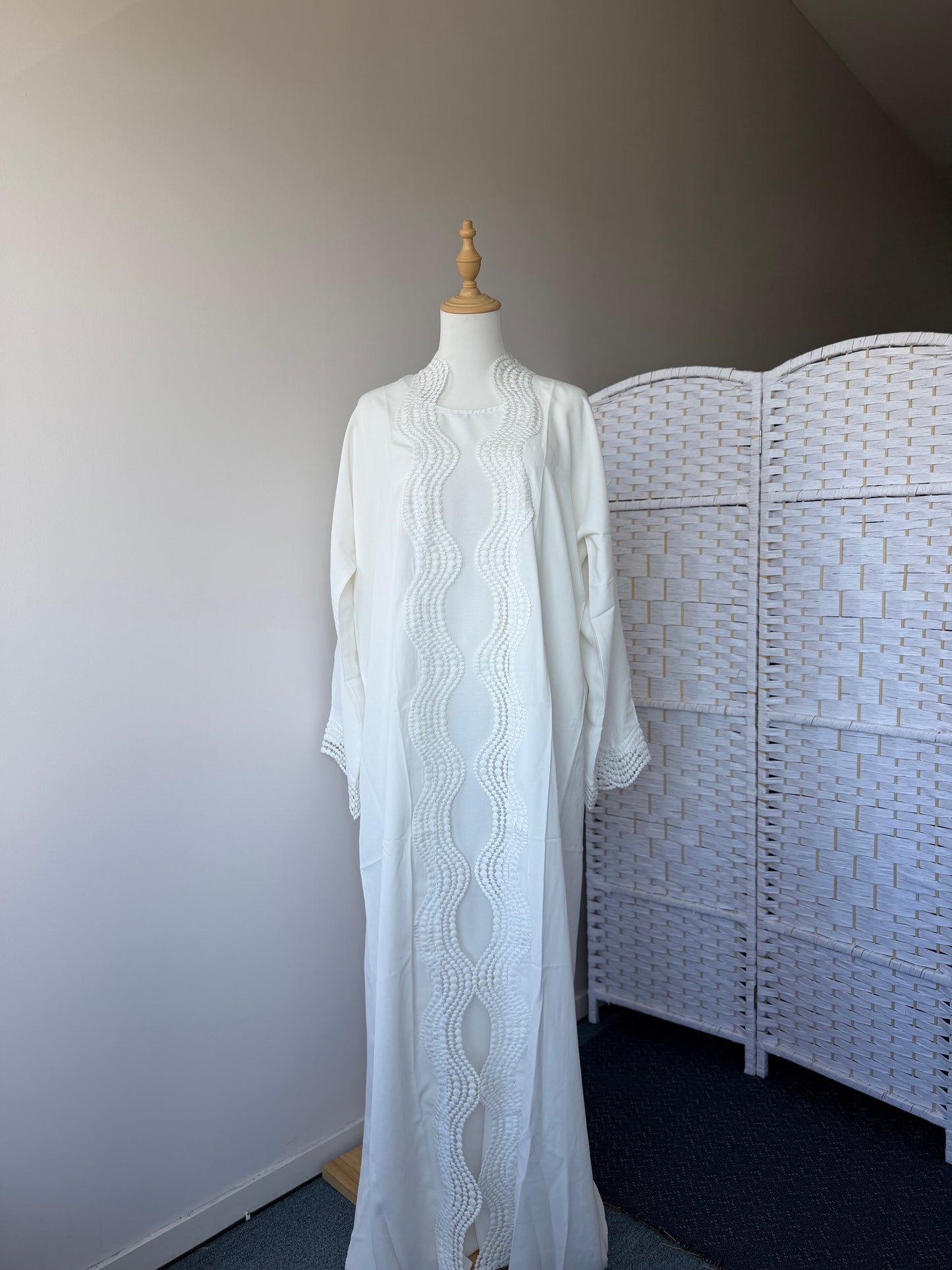 Dubai Abaya - Safaa [White]