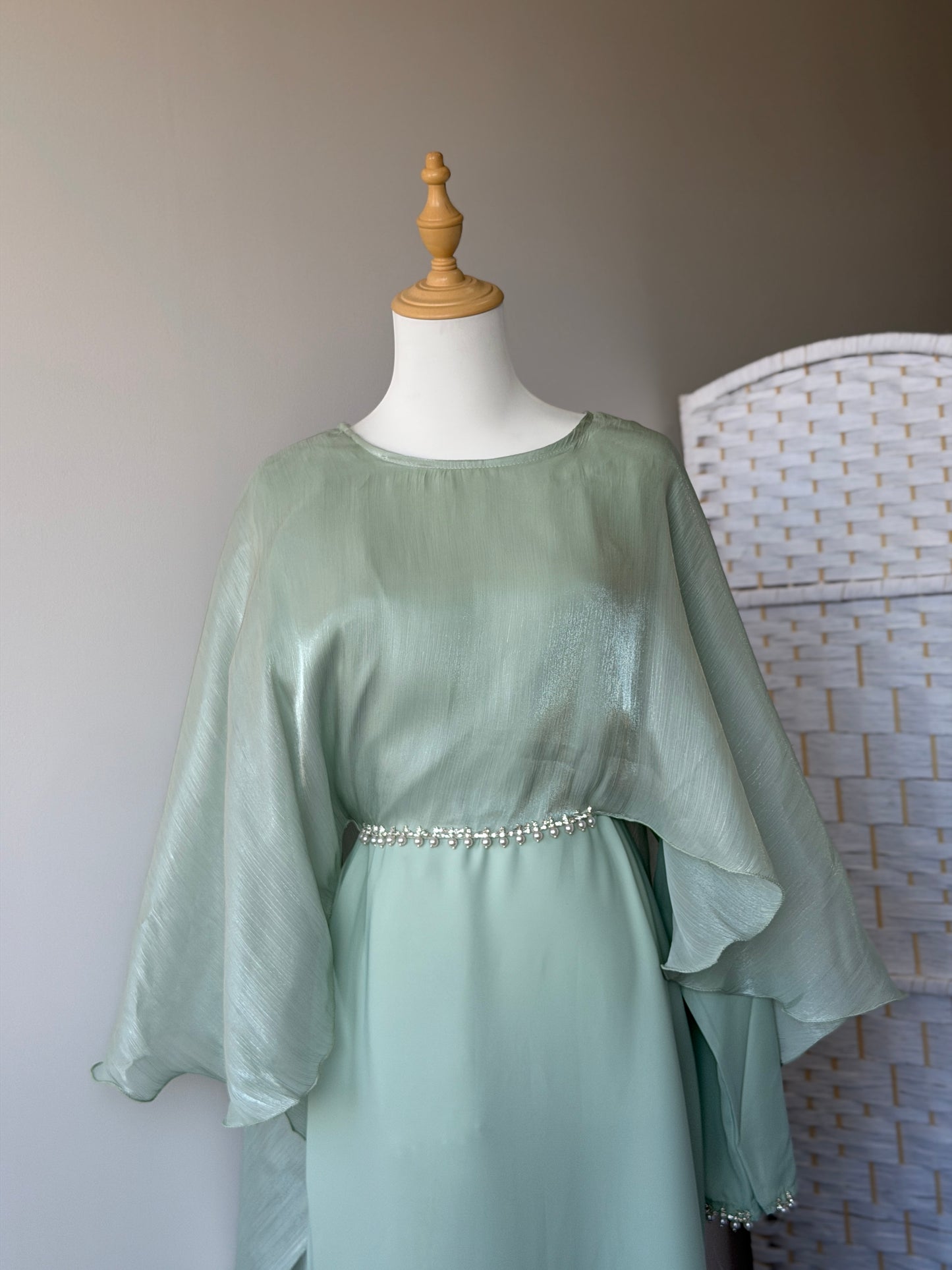 Dubai Abaya - Aleena [Sea Green]