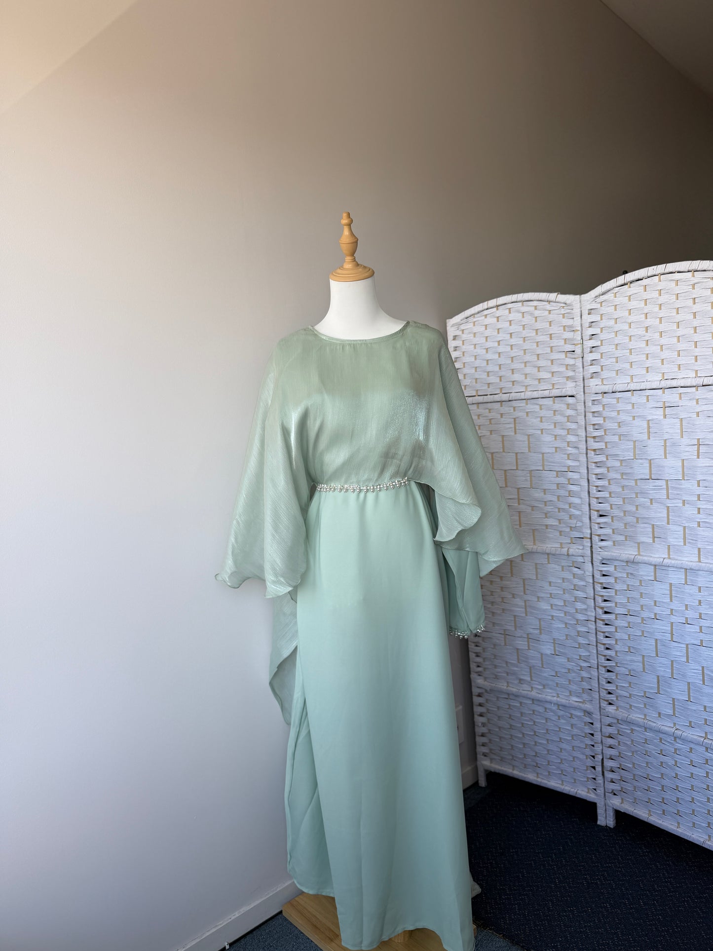 Dubai Abaya - Aleena [Sea Green]
