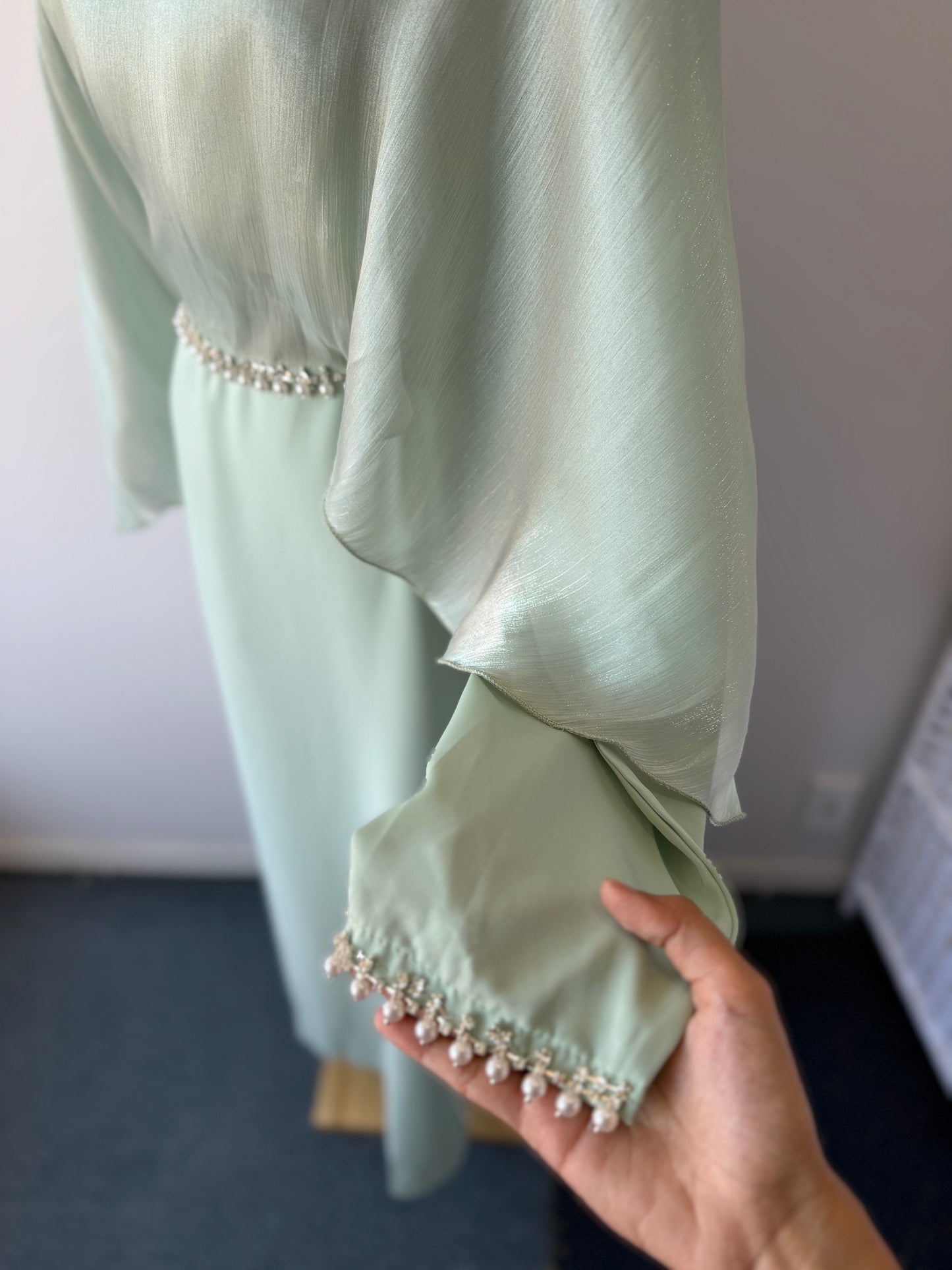 Dubai Abaya - Aleena [Sea Green]