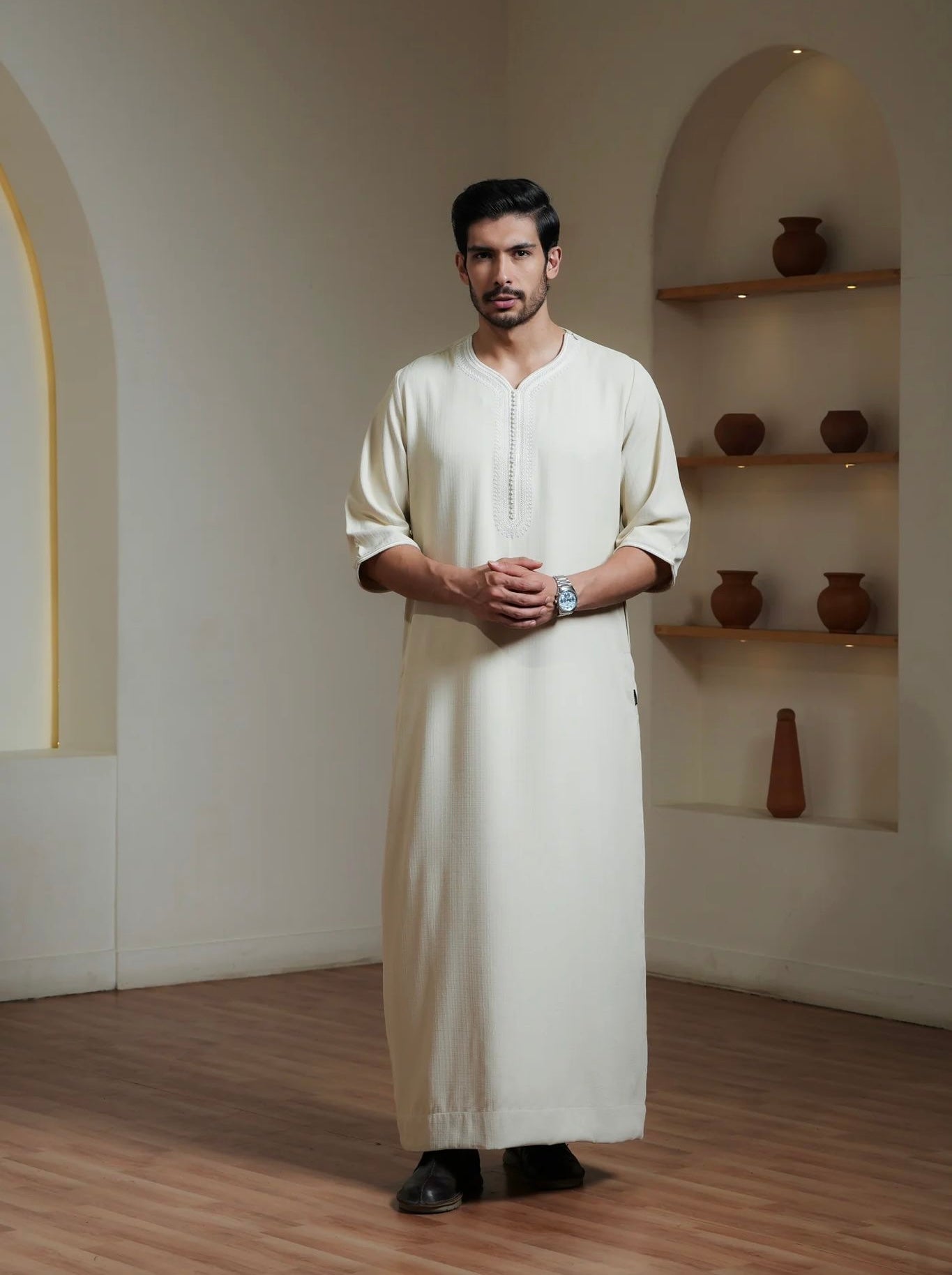 Cream Moroccan Thobe