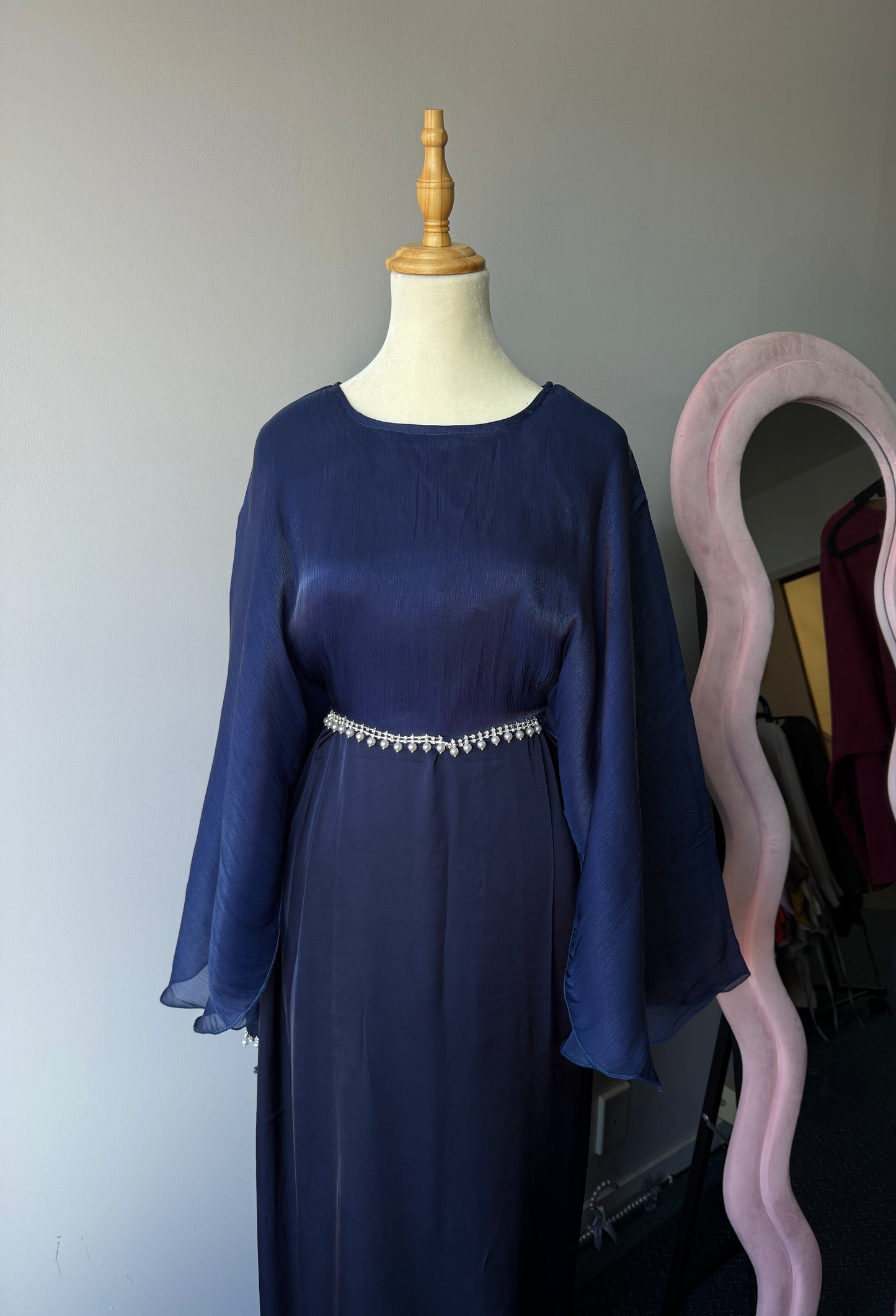 Dubai Abaya - Aleena [Navy]