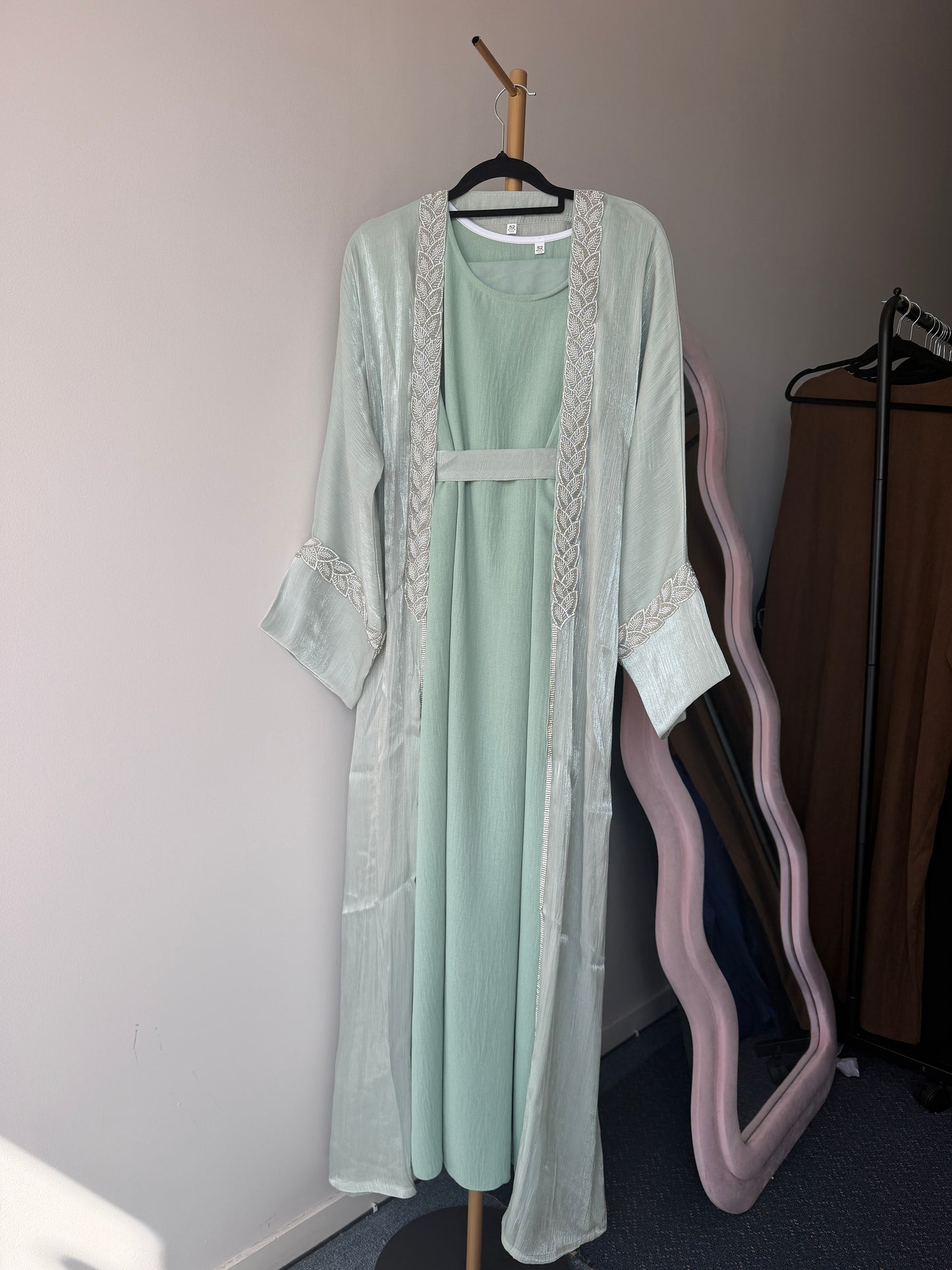 Dubai Abaya - Noor  [Seagreen]