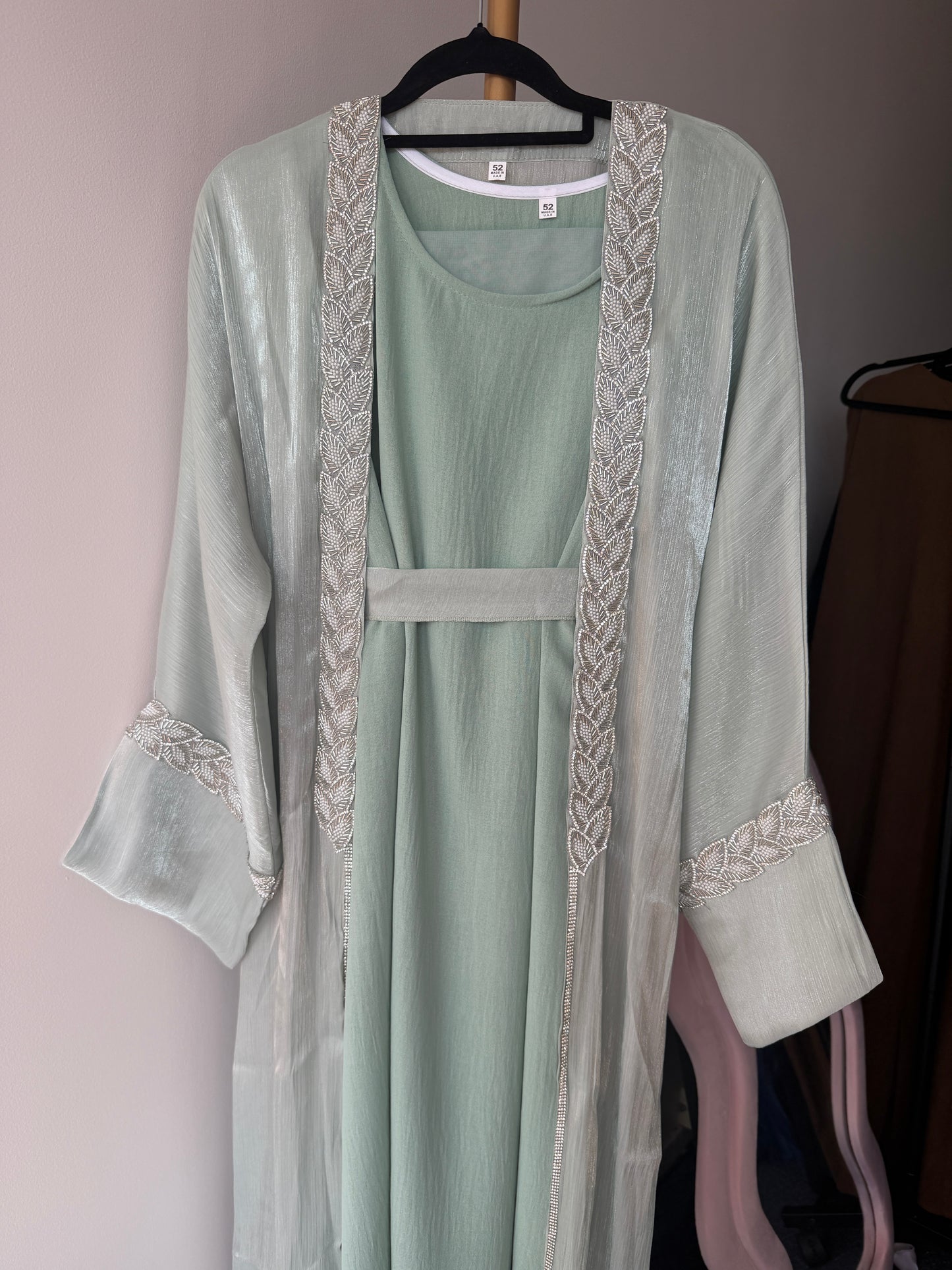 Dubai Abaya - Noor  [Seagreen]