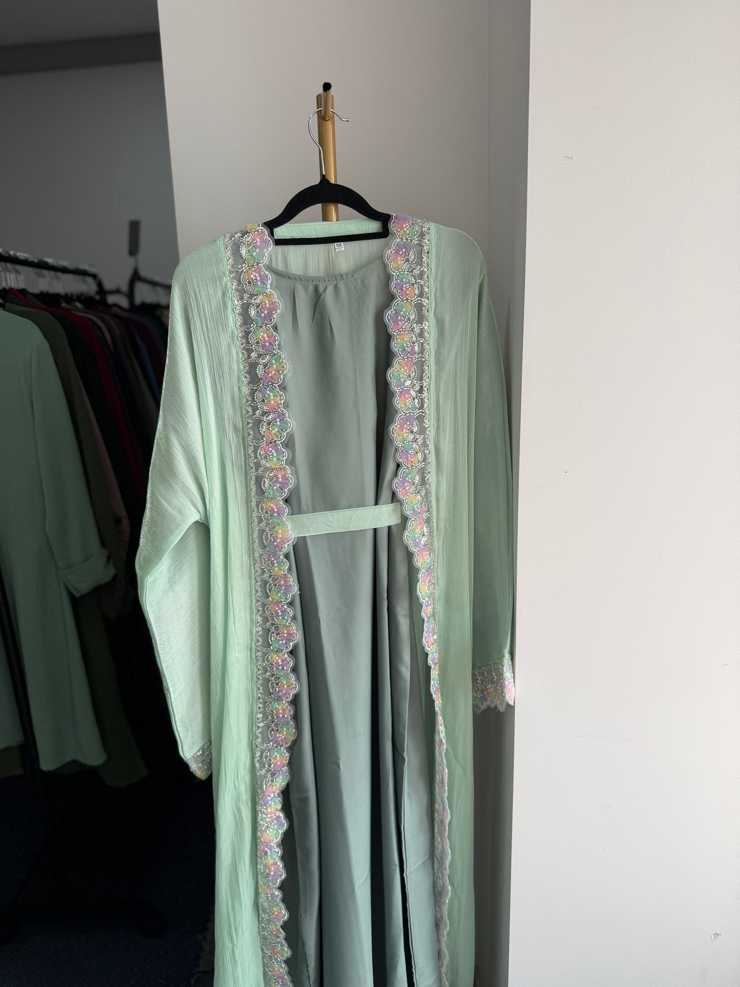 Dubai Abaya - Alisha [Sea Green]