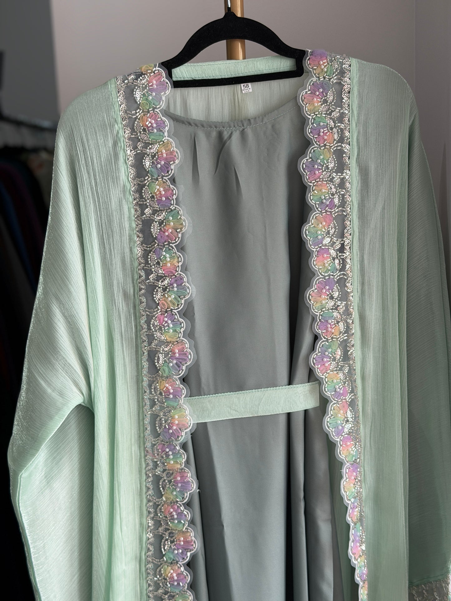 Dubai Abaya - Alisha [Sea Green]