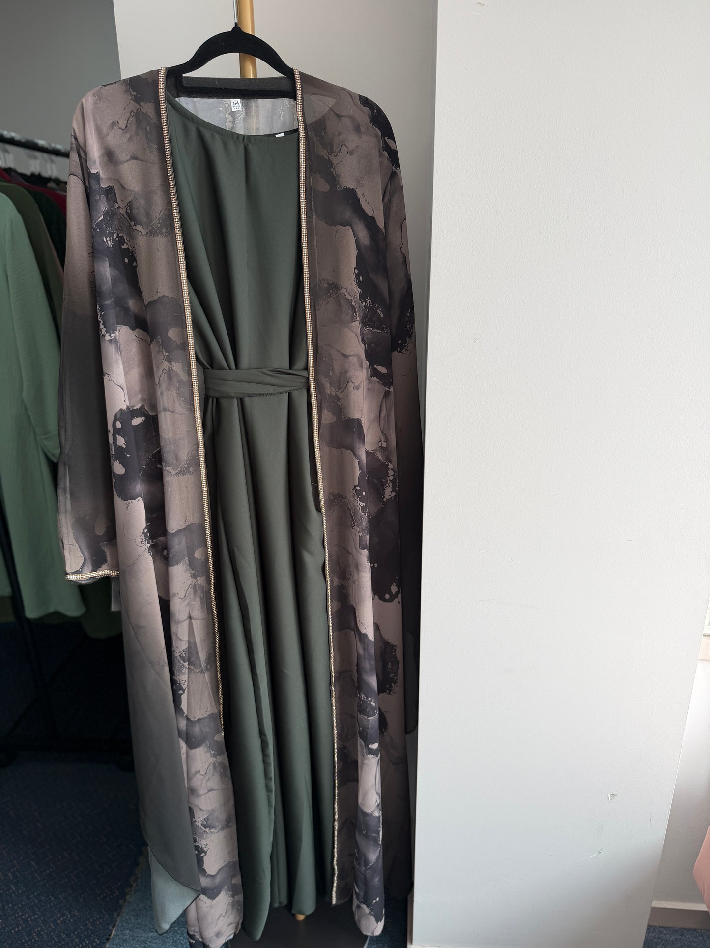 Dubai Abaya – Olive Print