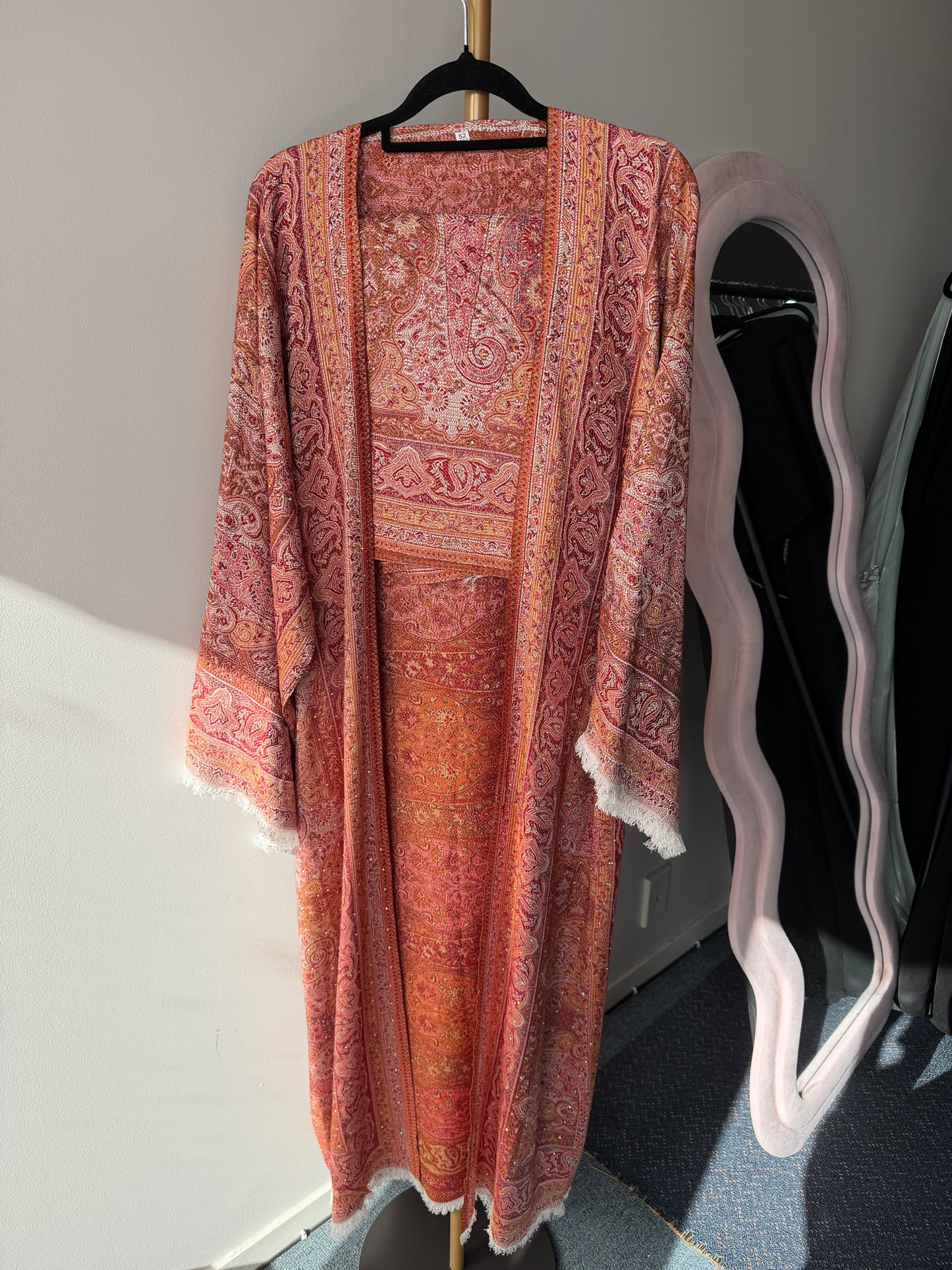 Pashmina Abaya - Peach
