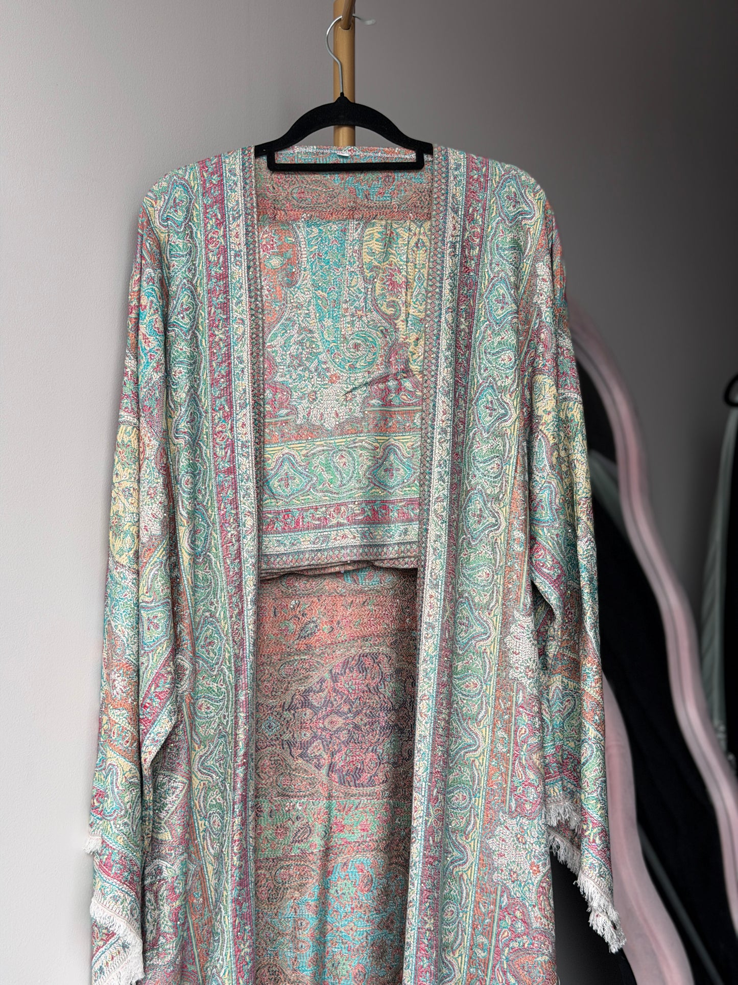 Pashmina Abaya - Aqua