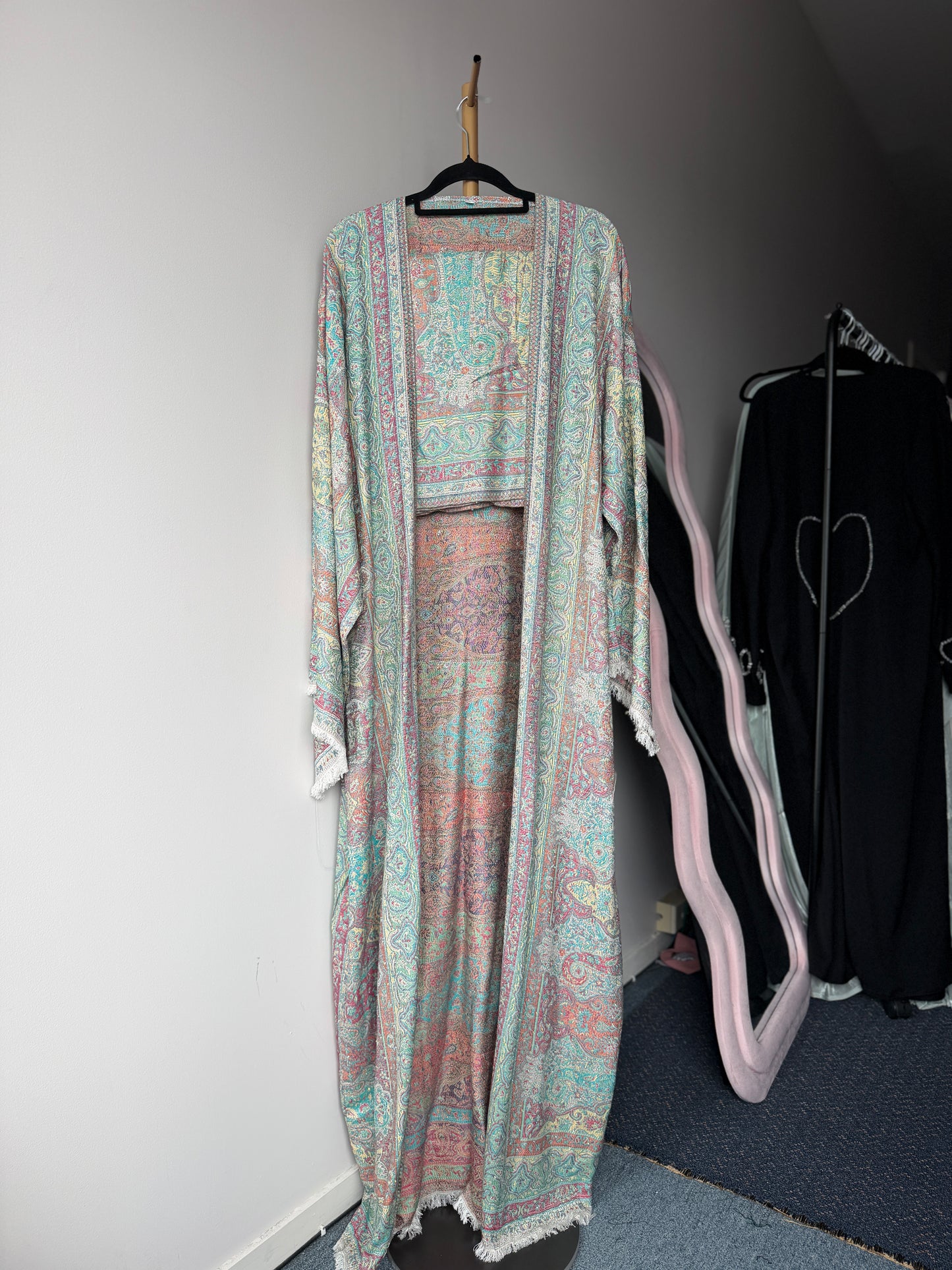 Pashmina Abaya - Aqua