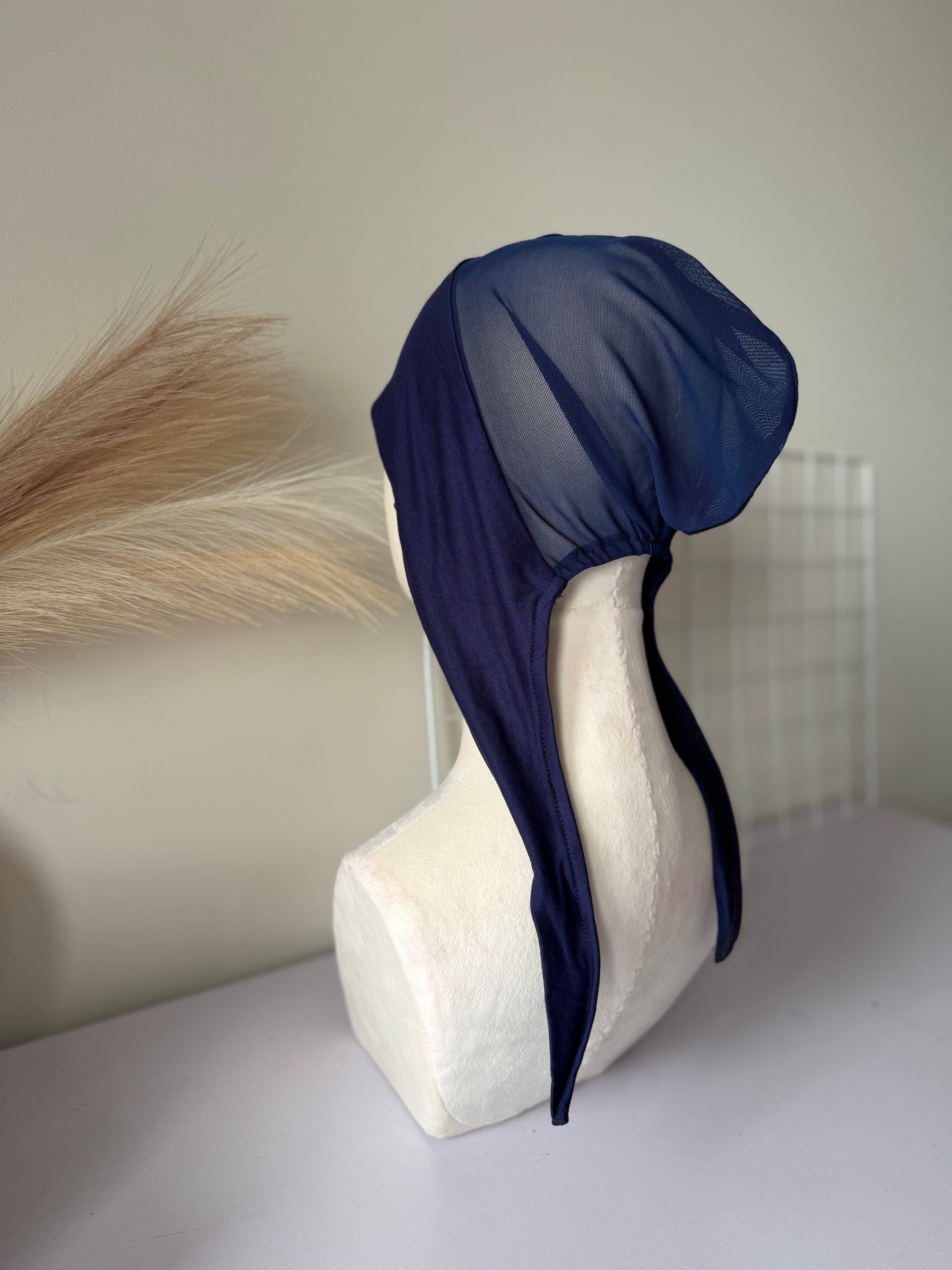 Mesh Tie Hijab Cap