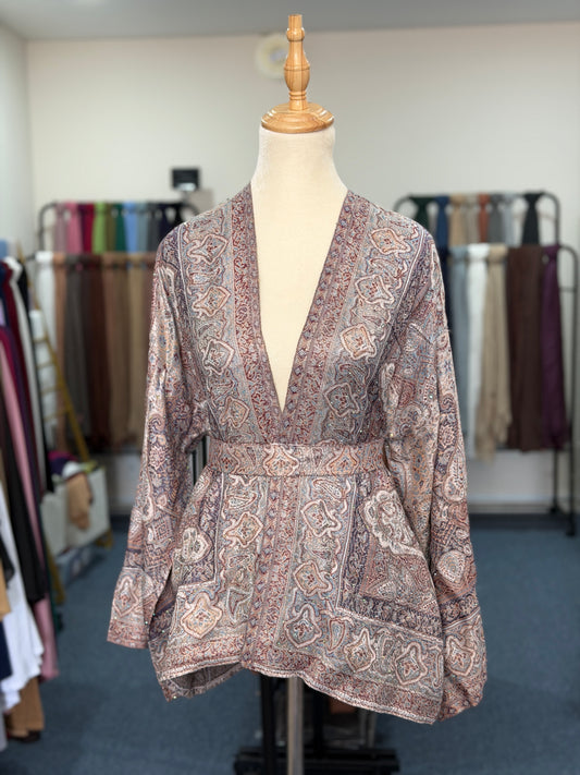 Pashmina Wrap Top - Purple