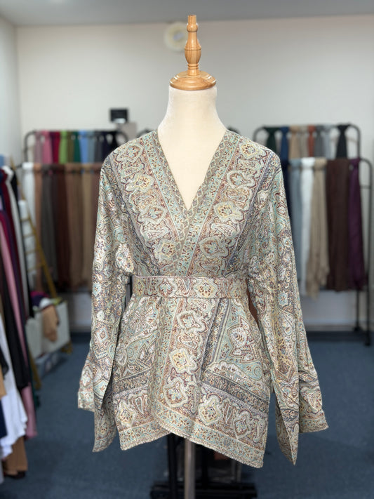 Pashmina Wrap Top - Seagreen