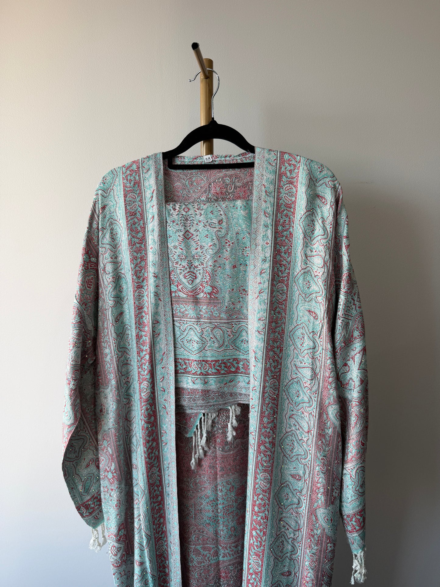 Pashmina Abaya - Aqua