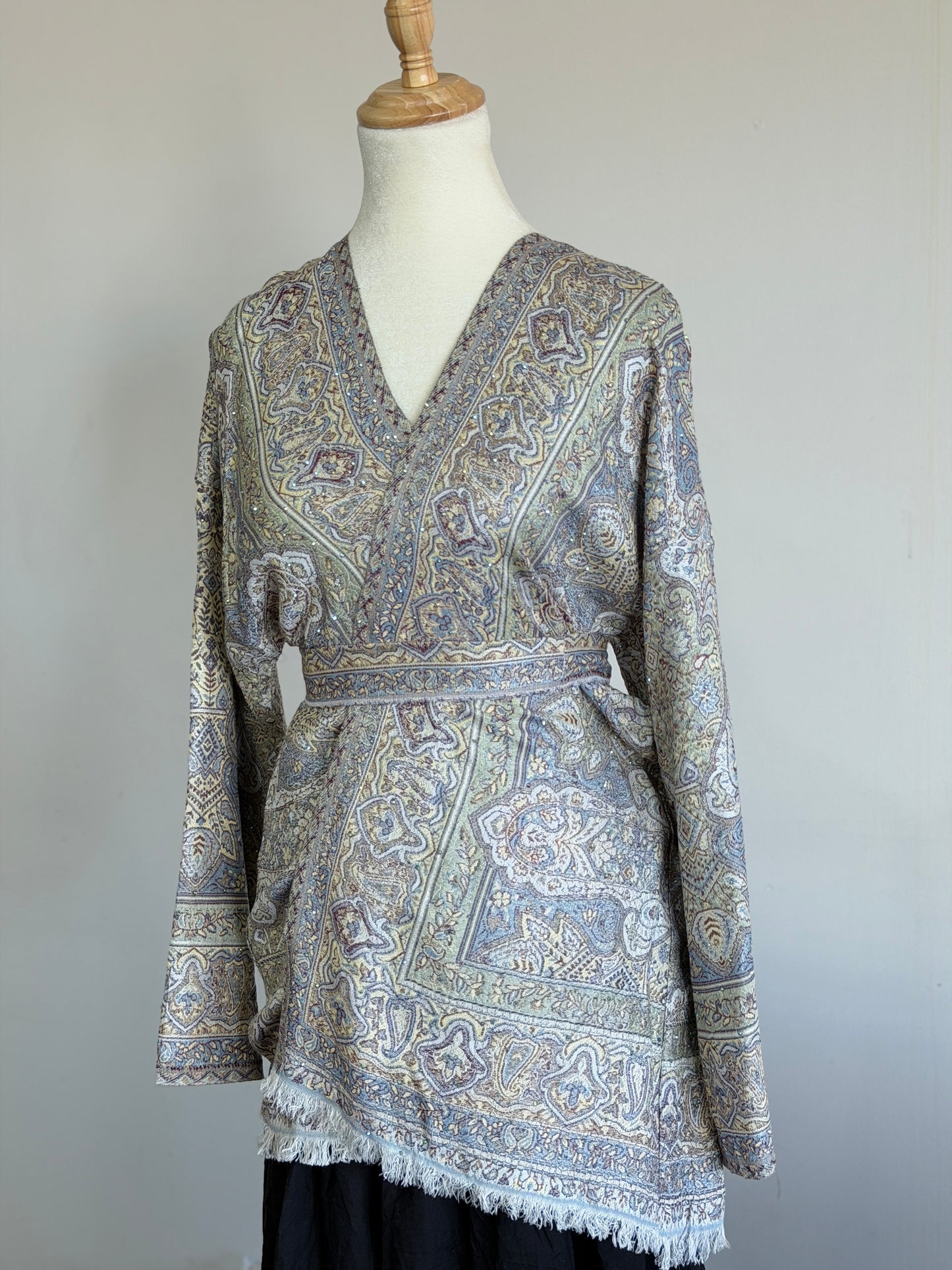 Pashmina Wrap Top - Pistachio