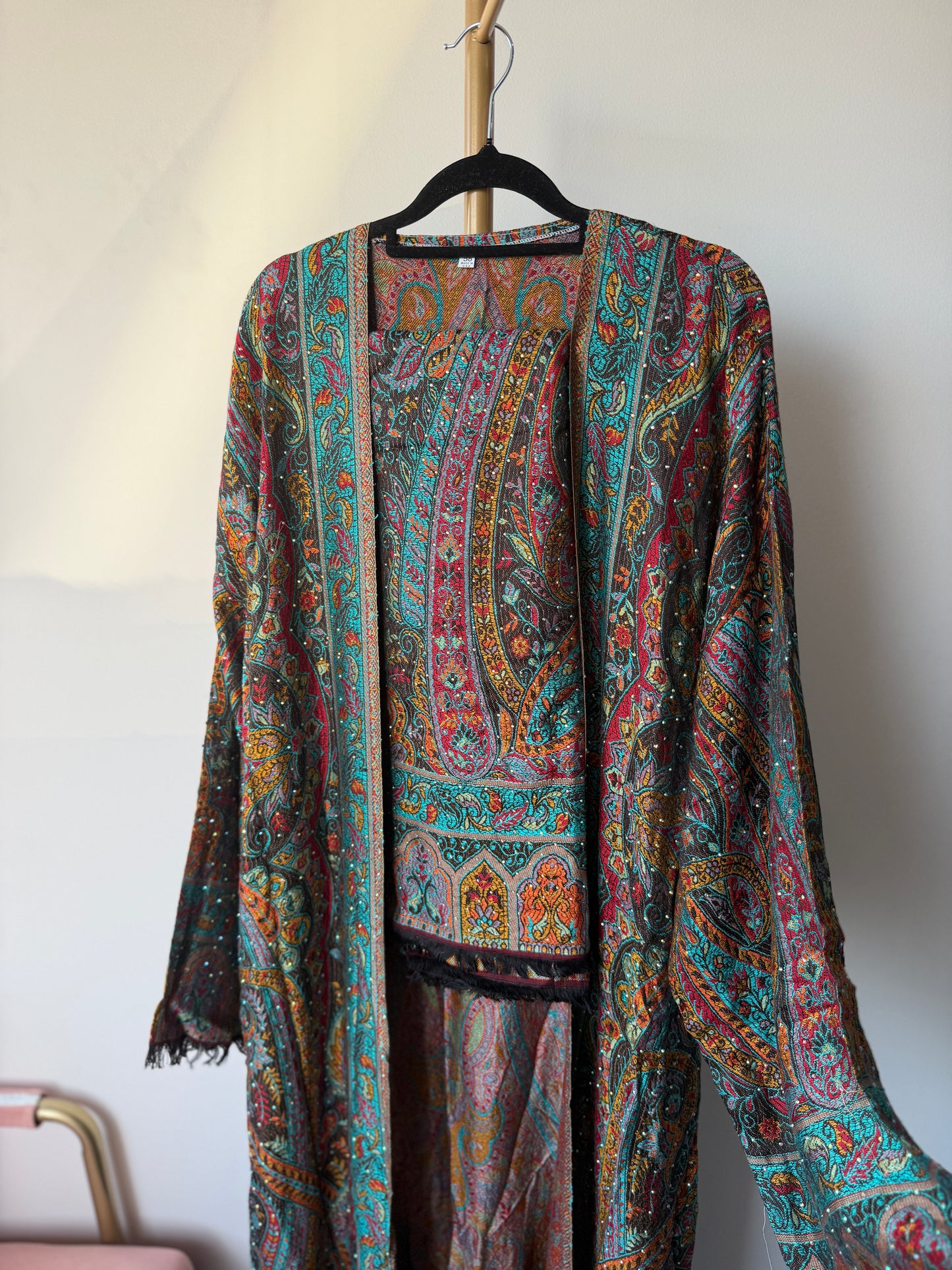 Pashmina Abaya - Peacock