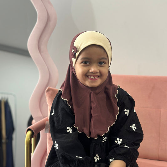 Inaya Bow Hijab – kids hijab with cute bow detail from Hijabaan NZ