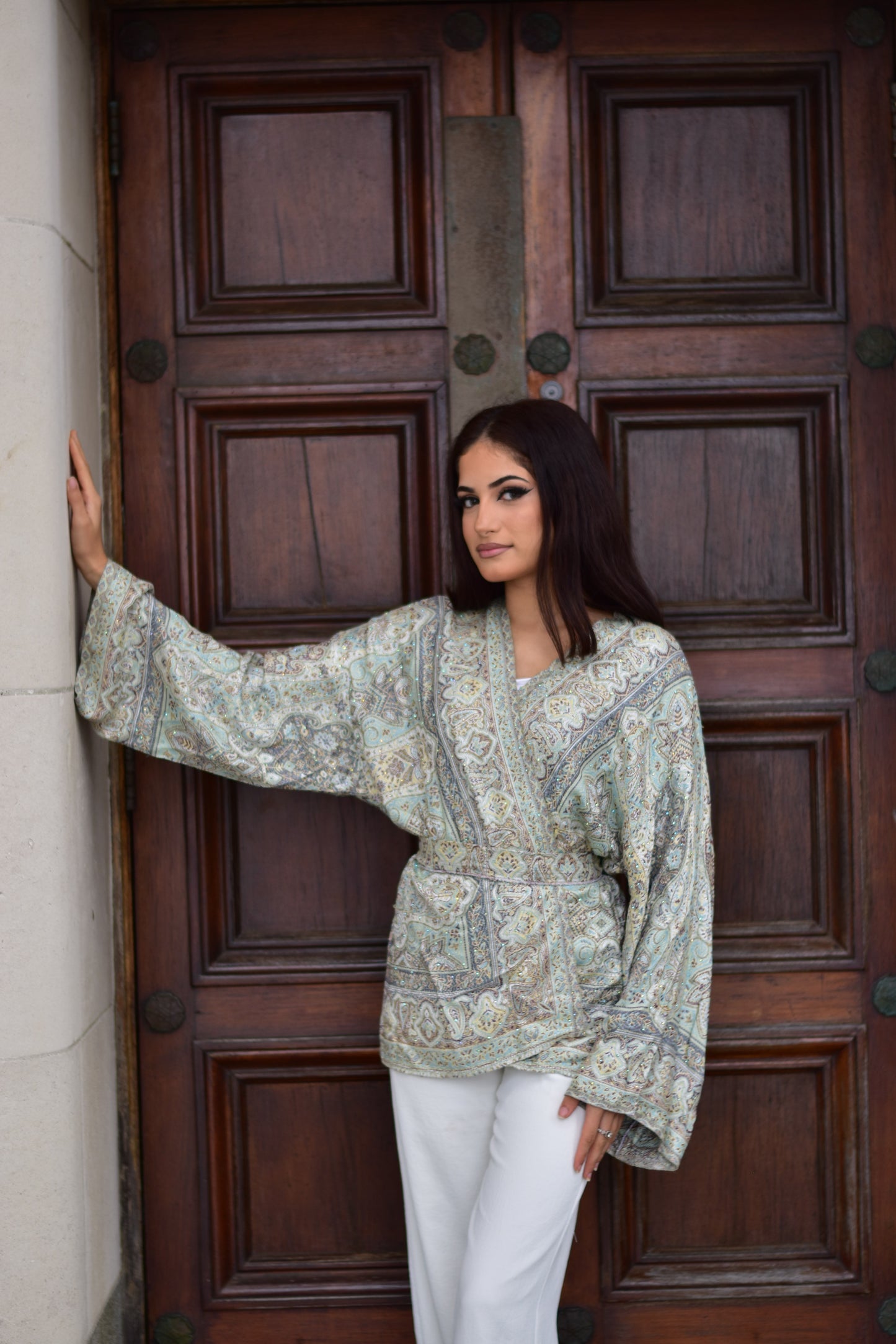 Pashmina Wrap Top - Pistachio