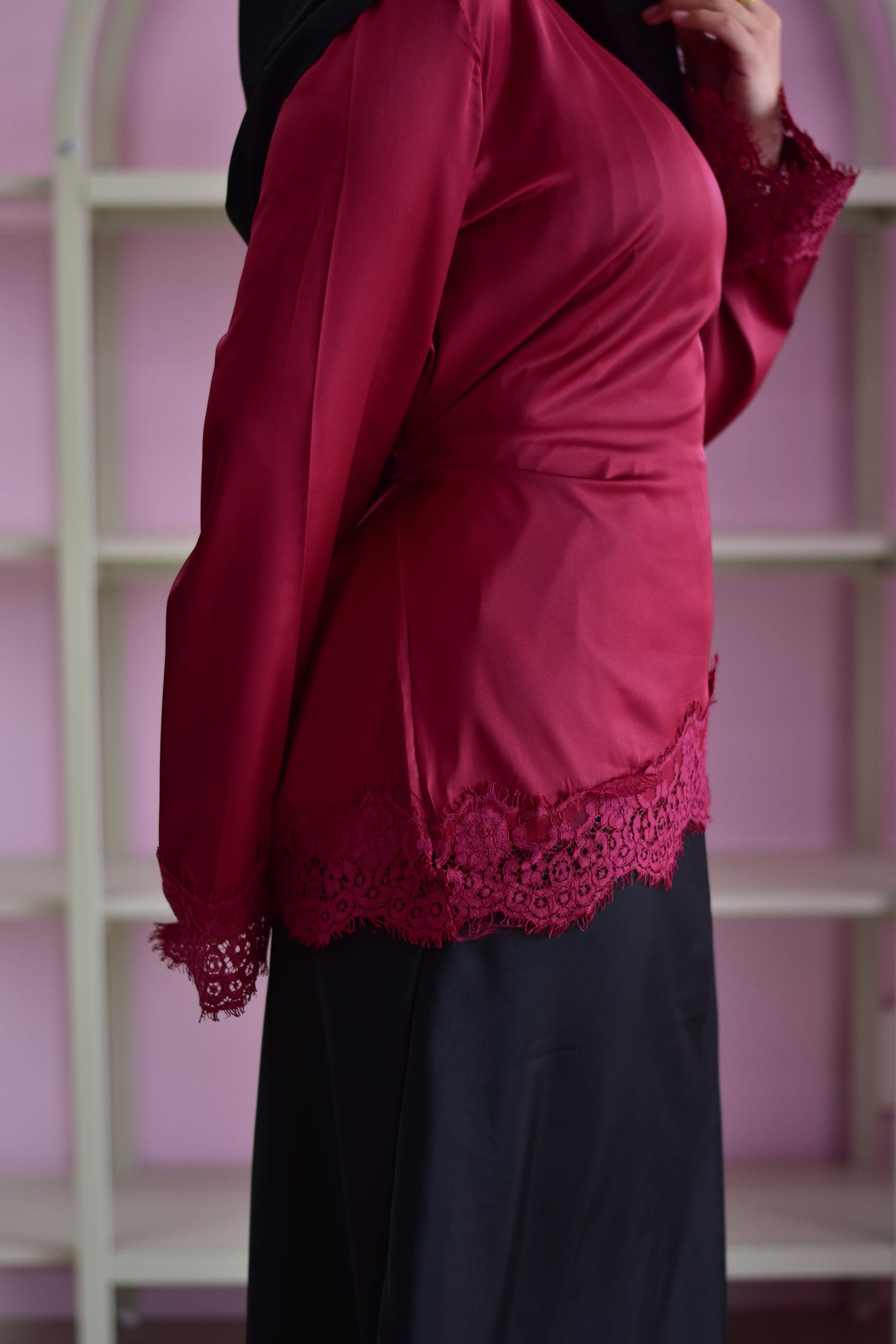 Lace Top - Maroon