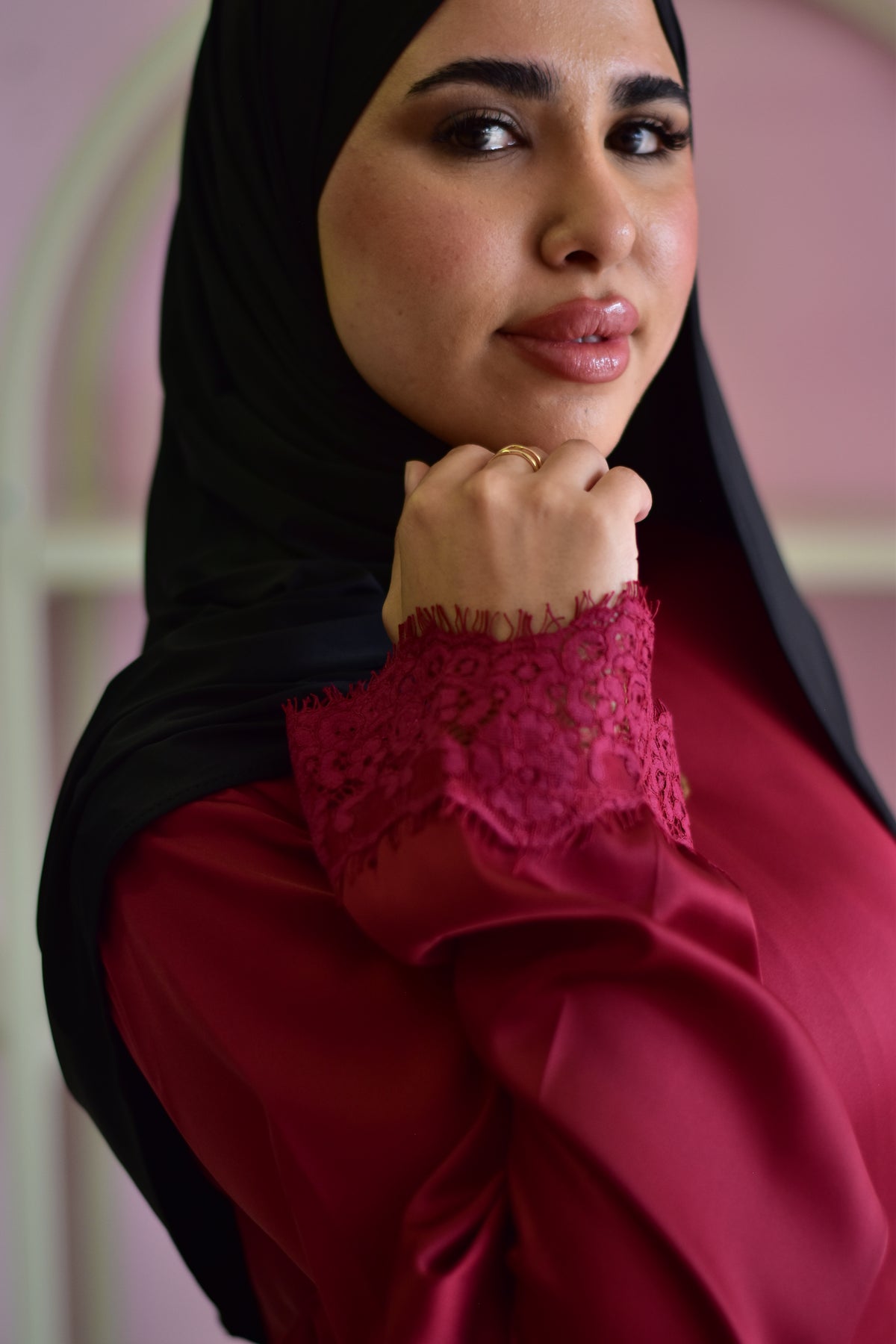 Lace Top - Maroon