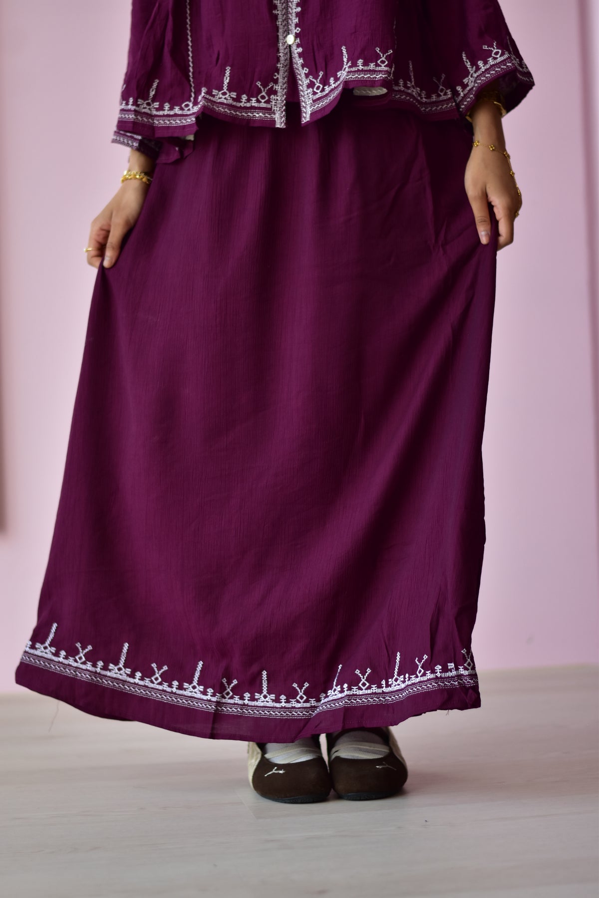 Zahra Co-ord Set – Burgundy