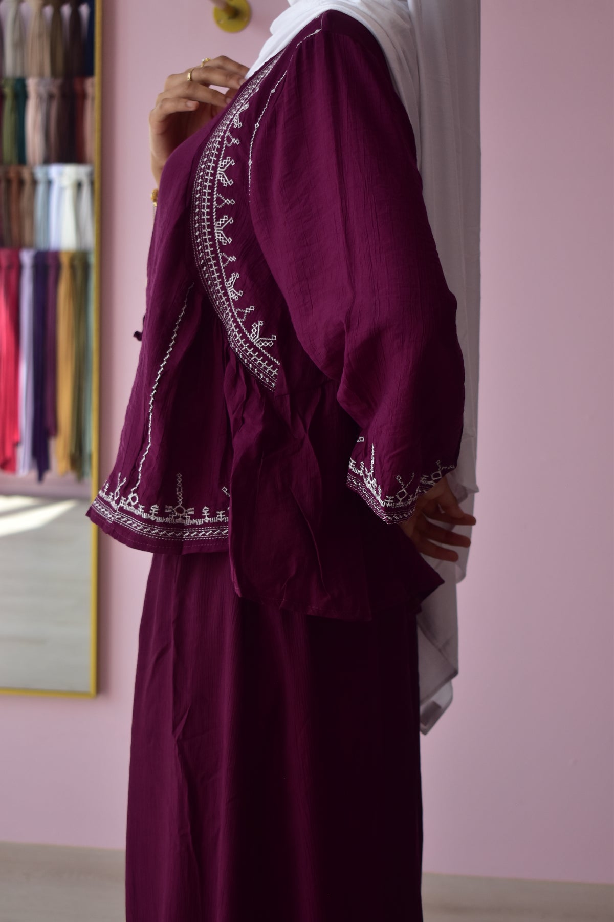 Zahra Co-ord Set – Burgundy