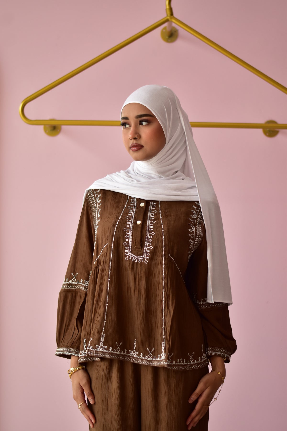 Zahra Co-ord Set – Brown