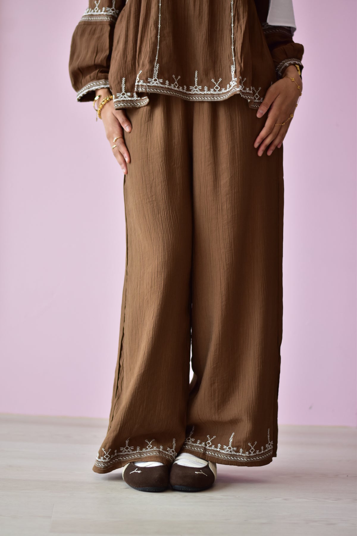 Zahra Co-ord Set – Brown