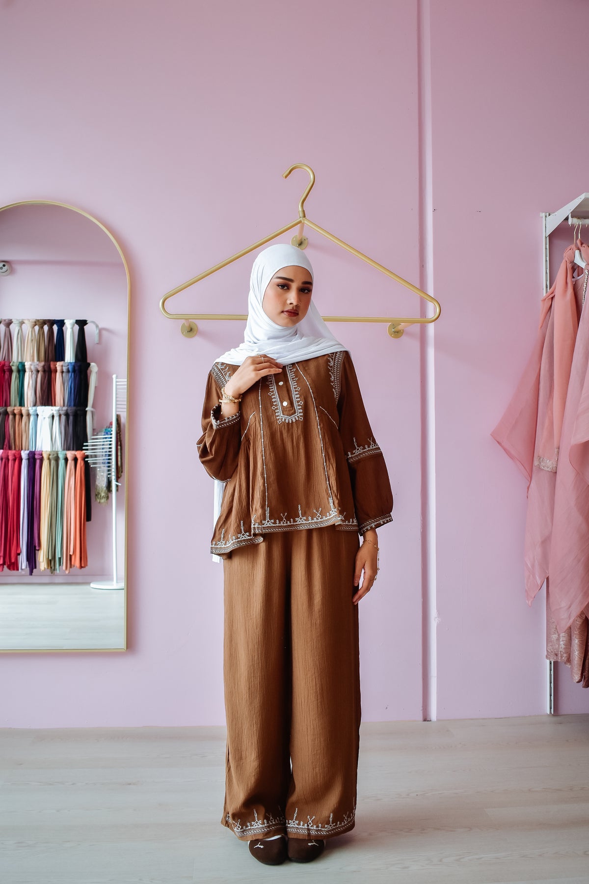 Zahra Co-ord Set – Brown