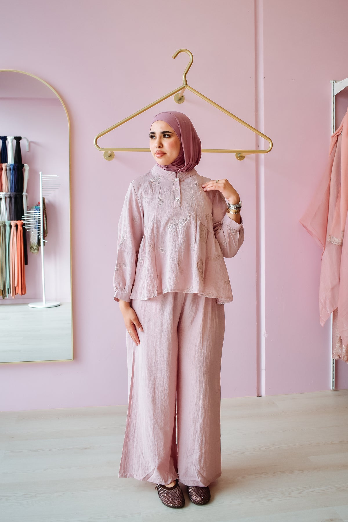 Zahra Co-ord Set – Mauve
