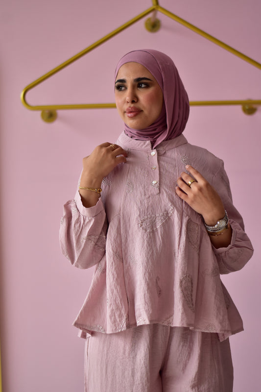 Zahra Co-ord Set – Mauve