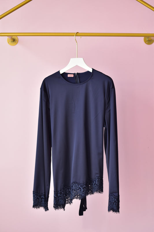Lace Top - Navy