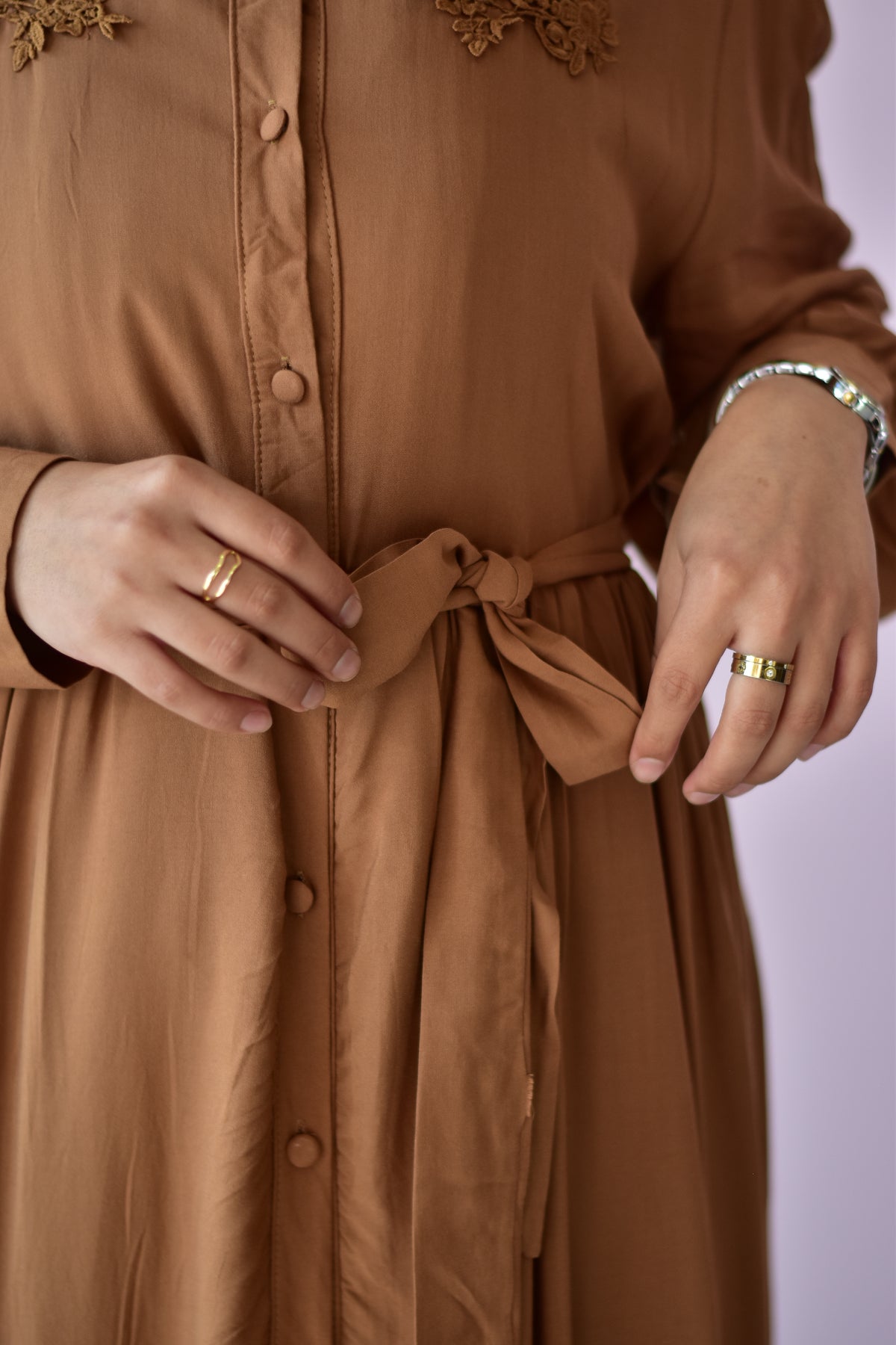 Haniya Maxi Dress – Brown