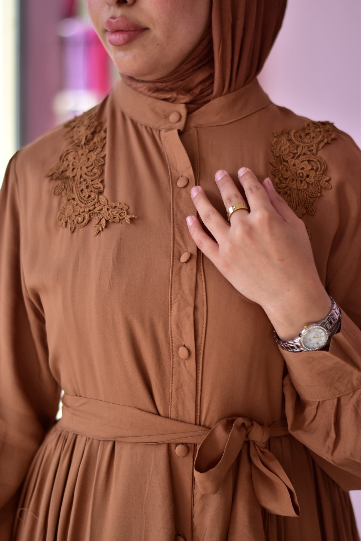 Haniya Maxi Dress – Brown