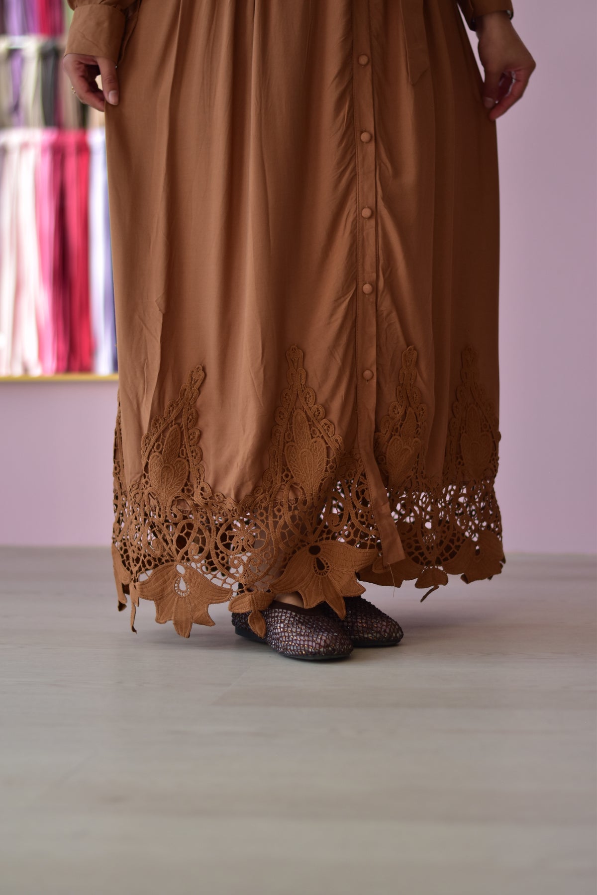 Haniya Maxi Dress – Brown