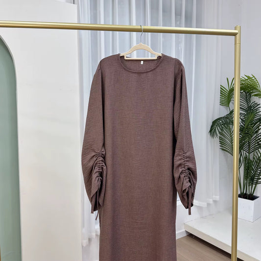 coco arwa abaya with knotted sleeve modest design hijabaan new zealand auckland
