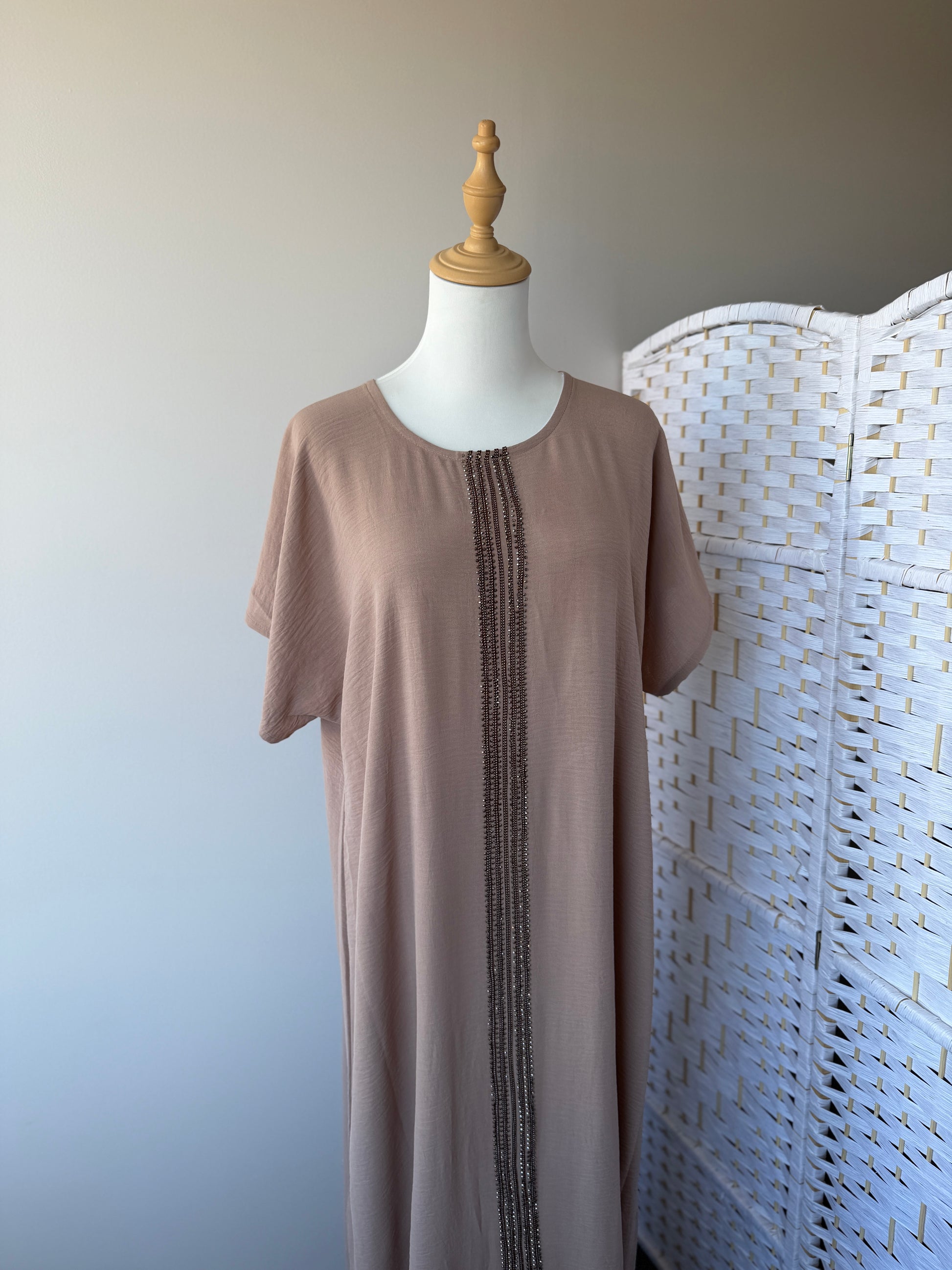 Dubai Abaya Nayla with cheetah print Armani silk, ice silk inner and matching hijab – modest wear NZ