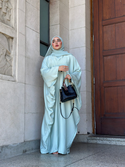 Dubai Abaya Rukhsar free-size kaftan abaya in soft shade – Hijabaan NZ
